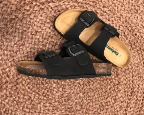 BioNatura Sandal Style 11 Thesis Sort Nabuk Sandal