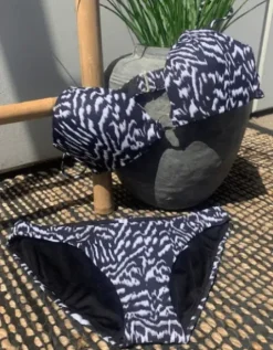 Calvin Klein Sort-Hvid Bikinitop
