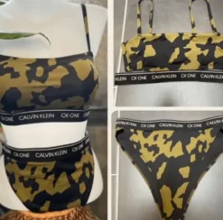 Calvin Klein Tanga Camoflage Bikinitrusse