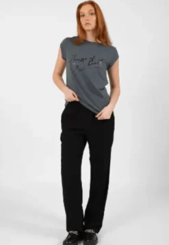 CC Heart Grå T-shirt Med Tekst