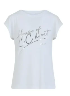 CC Heart Hvid T-shirt Med Tekst