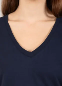 CC Heart Marineblå T-Shirt Med V-Hals