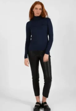 CC Heart Sofia Navy Turtleneck