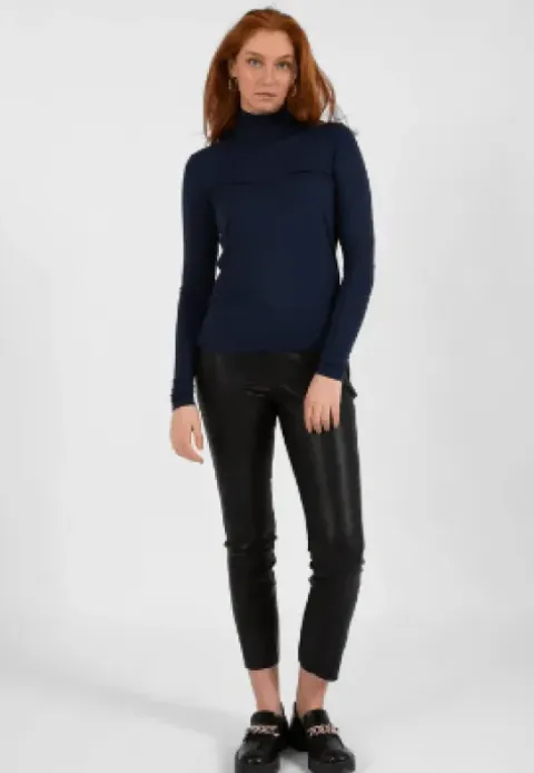 CC Heart Sofia Navy Turtleneck