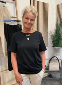 CC Heart Sort T-shirt Med Lille Ærme