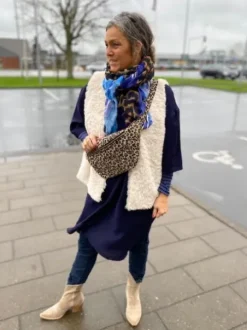 Co Couture Blå Caryn Pleat Tunic