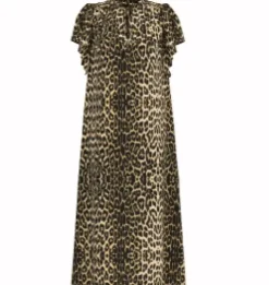 Co Couture Leo Frill Dress Khaki Kjole