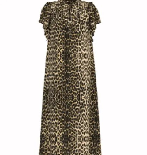Co Couture Leo Frill Dress Khaki Kjole