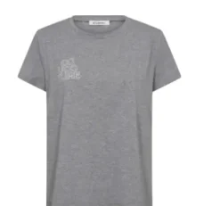 Co Couture Siara Outline Grey Melange T-Shirt