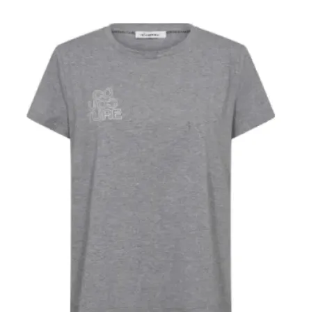 Co Couture Siara Outline Grey Melange T-Shirt