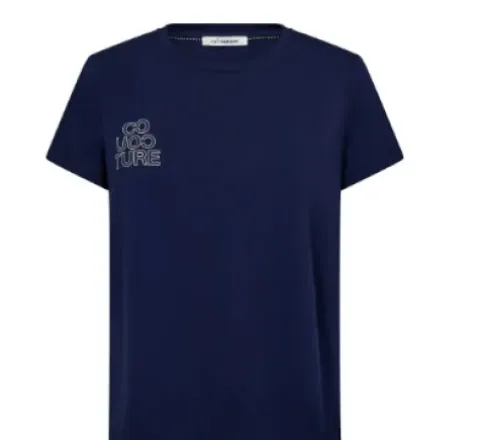 Co Couture Siara Outline Navy T-shirt