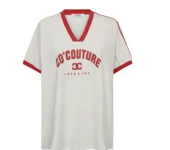 Co Couture Siara Oversize Sporty Tee Hvid Med Rød