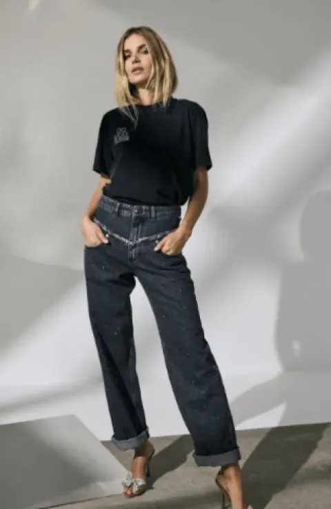 Co Couture Skylar Stone Block Jeans