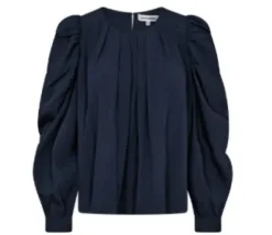 Co Couture Viva Pleat Blå Bluse