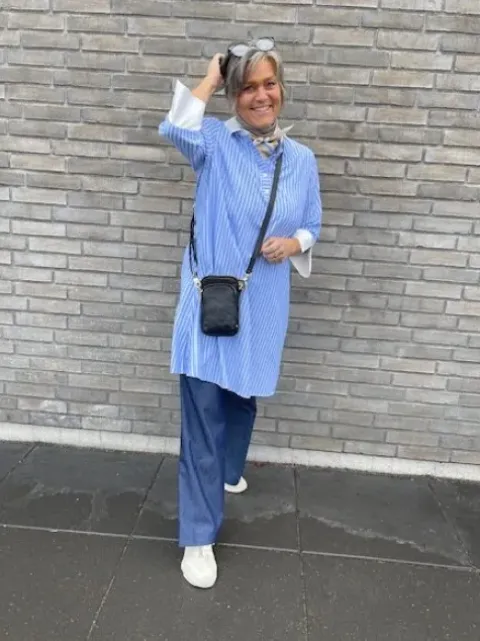 Continue Roberta Chambre Buks Blå Denim