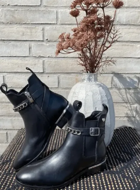 Copenhagen Shoes My Own Paradise Sort Støvle M/Sølvdetaljer