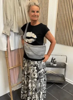 Depeche Grå Bumbag Med Sølvkæde