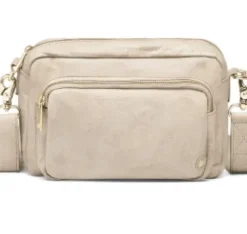 Depeche Soft Sand Taske Med Guld Lynlåse – 14132