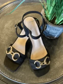 Duffy Sandal Sort Med Bissel