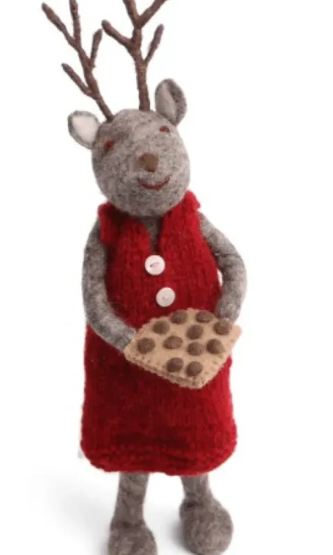 En Gry & Sif XL Girl Deer Baking Tray 60 Cm