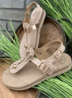 Fantasy Marlena Sandal Rose-Gold Pyton Sandal
