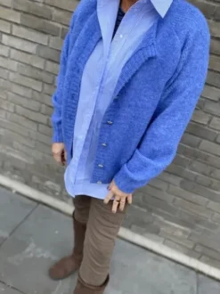 Freequent Louisa Blå Cardigan