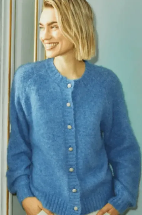 Freequent Louisa Blå Cardigan