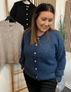 Freequent Louisa Blå Strik Cardigan