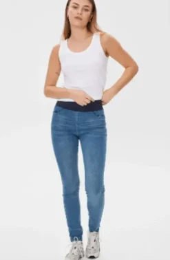 Freequent Shantal Denim Leggins – Medium Blue