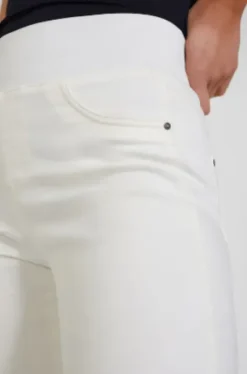 Freequent Shantal Legging Hvid Denim Med Fryns