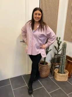 Garance Lyserød Stribet Skjort