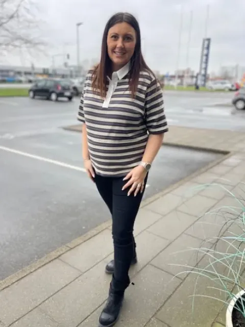 Haute Lamitie Boy Stripe Polo Bluse