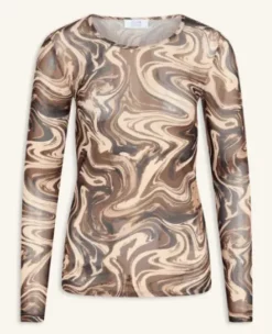 Love & Divine Meshbluse Love660-12 Choco Wave
