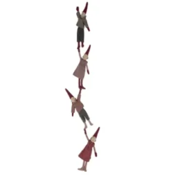 Maileg Climbing Pixy Boy Med Rød Ternet Bluse 25 Cm