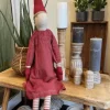 Maileg Mega Pixy Girl Med Rød Stribet Kjole