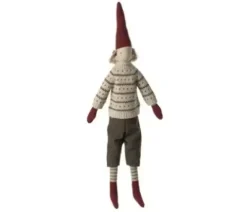 Maileg Pixy Boy Size 4 Beige-Brun Strik