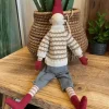 Maileg Pixy Boy Size 3 Grå-Brun Strik