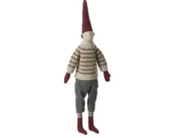 Maileg Pixy Boy Size 3 Grå-Brun Strik