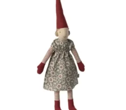 Maileg Pixy Size 2 Girl I Kjole Med Blomster