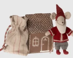 Maileg Santa Mouse I Pap Hus