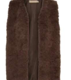 Marta Arlette Plys Vest Brun