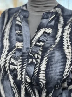 Marta Bluse Med Rullekrave Fango-Sand