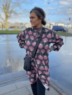 Marta Bluse Med Rullekrave Fango-Sand