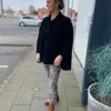 Marta Giselle Sort Skjorte Babyfløjl
