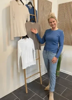 Marta Ingrid Blå T-shirt Med Lange Ærmer