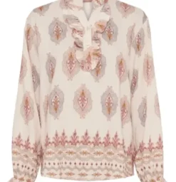 Marta Joceline Bluse I Beige/Lyseblå Print