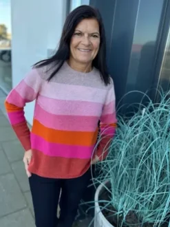 N O K Amica Strik Rosa-Pink Stribet