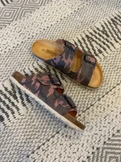 Original Sin Sofie Pink Camouflage Sandal