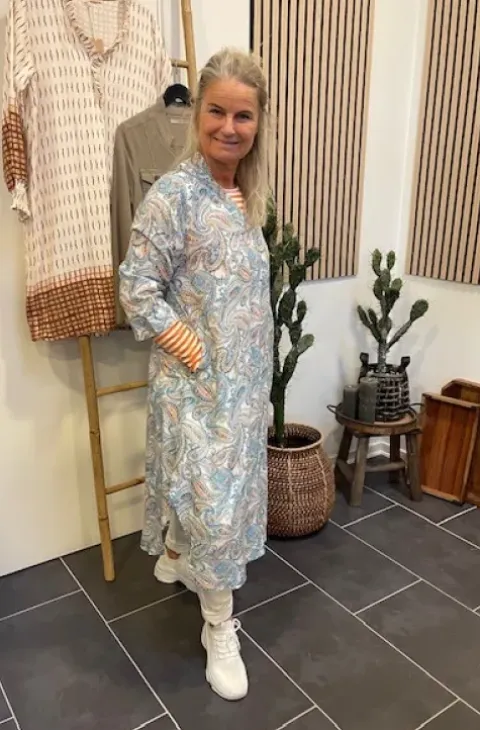 Sorbet Bolette Tunika/Kjole Blå Print