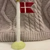 Speedsberg Stort Flag Creme Med Prikker Og Lime Fod